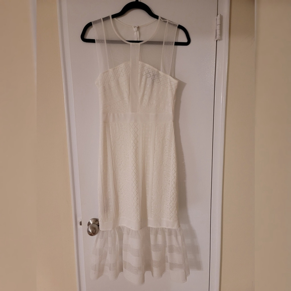 BCBGMAXAZRIA Women's Sleeveless Lace Sheath Dress - Picture 7 of 16